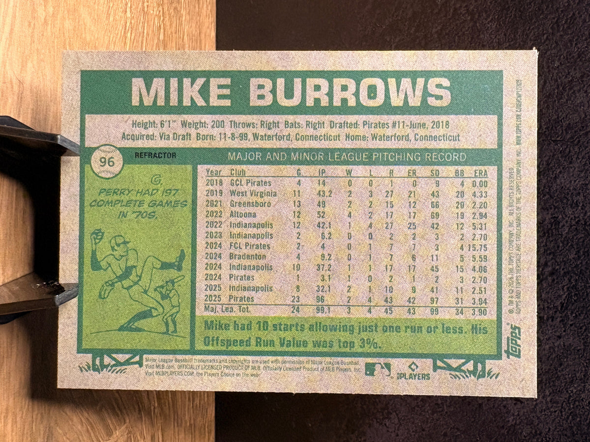 Mike Burrows (Refractor) - 2026 Topps Heritage Chrome #96