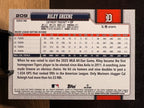 Riley Greene (Team Logo) - 2026 Topps Series One #209 Baseball trading card, back