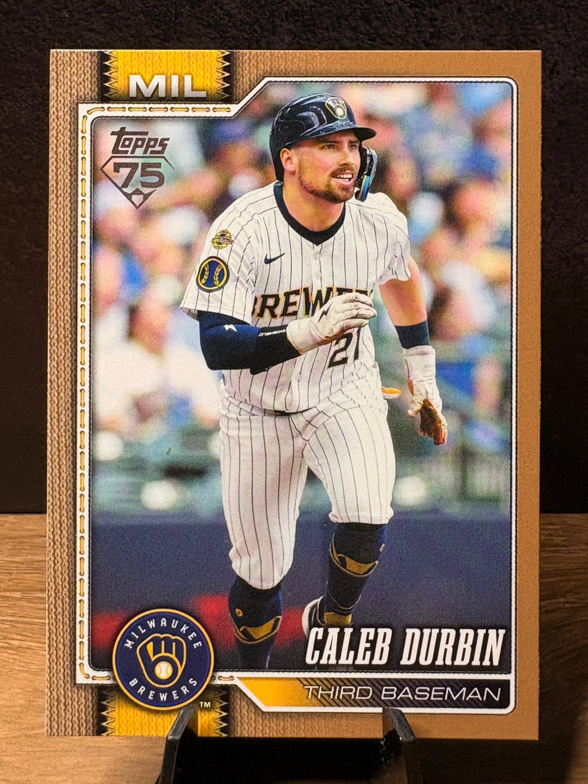Caleb Durbin (Gold /2026) - 2026 Topps Series One #297 Baseball trading card, front and back