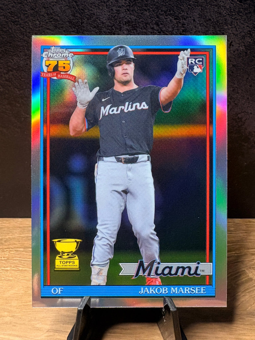 Jakob Marsee (RC Refractor) - 2026 Topps 1991 Topps Chrome #91C3-28 Baseball trading card, front and back