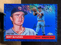 Bert Blyleven (Blue Wave Refractor /100) - 2025 Topps Chrome 1955 #452 Baseball trading card, front and back
