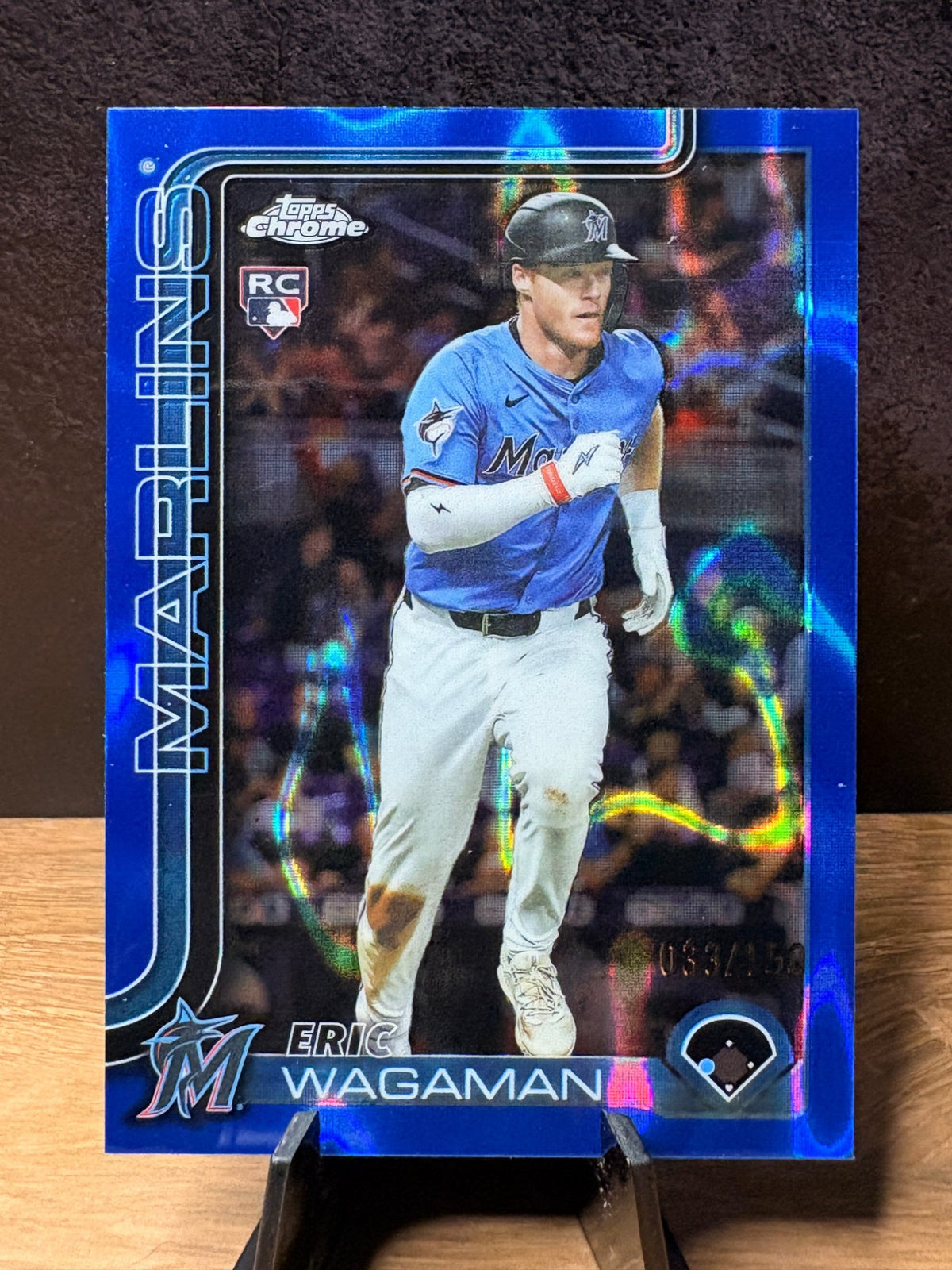 Eric Wagaman (RC Blue Lava Refractor /150) - 2025 Topps Chrome Update #USC56 Baseball trading card, front and back