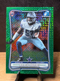 Malachi Lawrence (RC Green geometric refractor) - 2026 Bowman Chrome #BCV-103 Football trading card, front and back