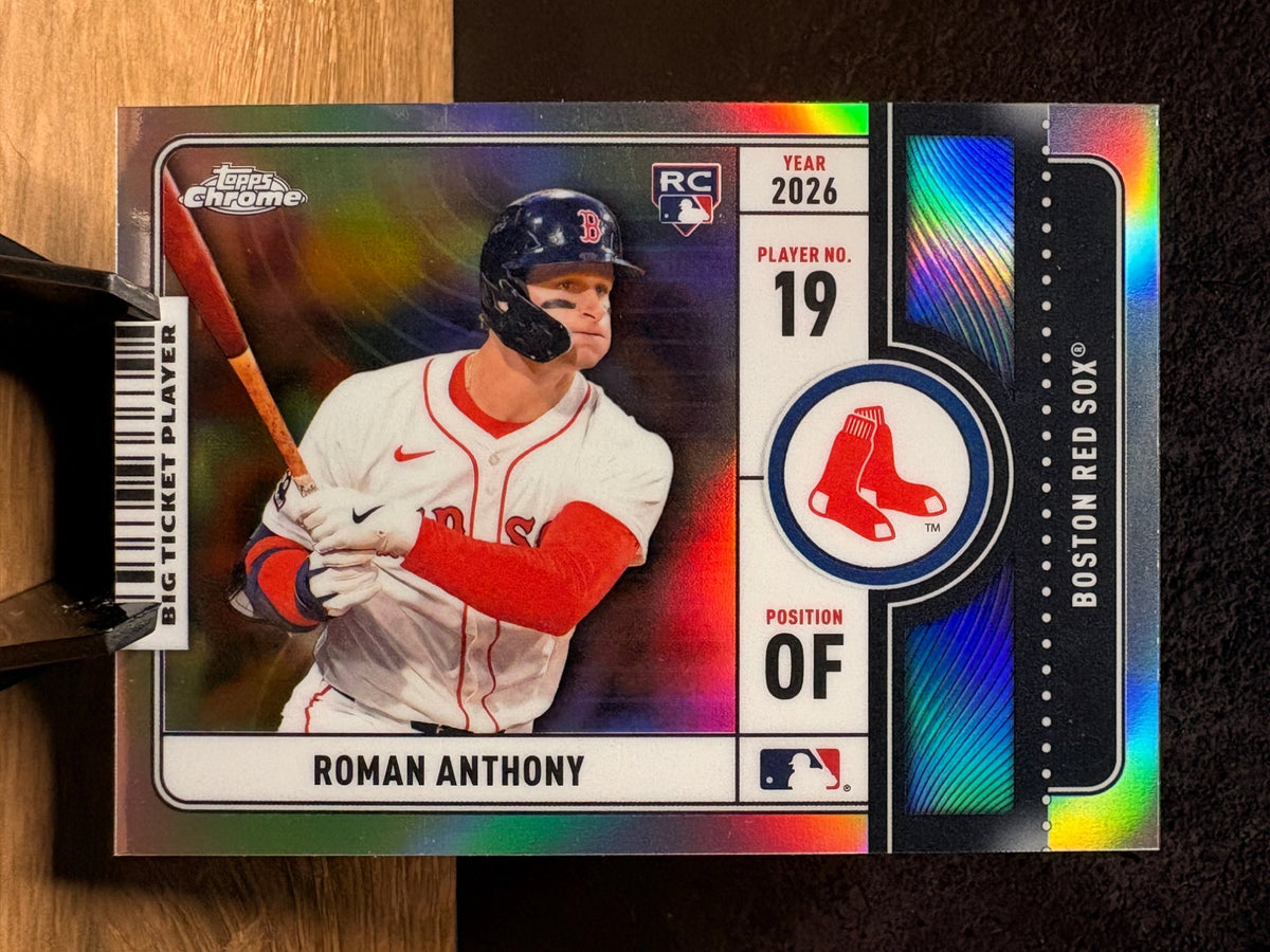 Roman Anthony (RC Base) - 2026 Topps Chrome Big Ticket Player #BTP-23 Baseball trading card, front and back
