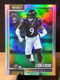 Zion Young (RC Rainbow Foil) - 2026 Topps #360 Football trading card, front and back