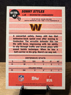 Sonny Styles (RC Crackle Foil) - 2026 Topps 1991 Topps 35th Anniversary #91TR-47 Football trading card, back