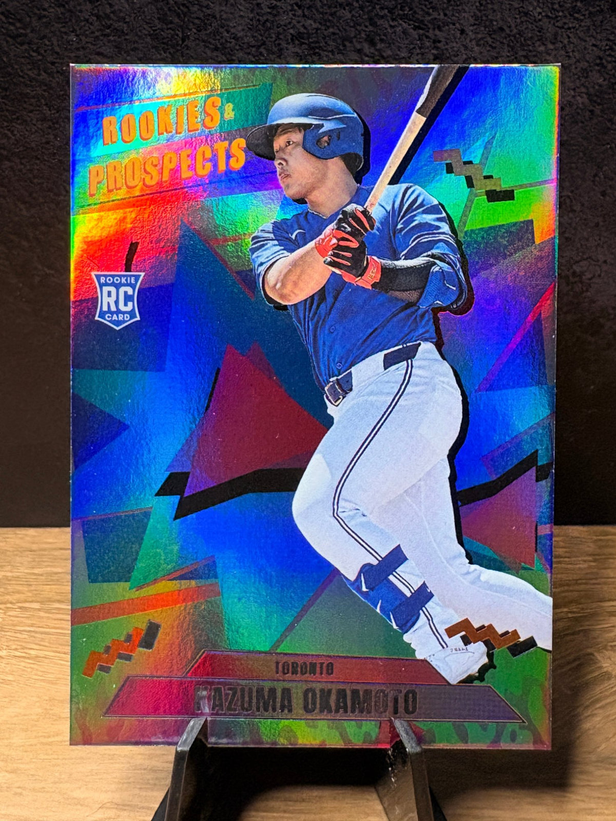 Kazuma Okamoto (RC Base) - 2026 Panini 90s Pop Culture Box Set - Rookies & #110 Baseball trading card, front and back