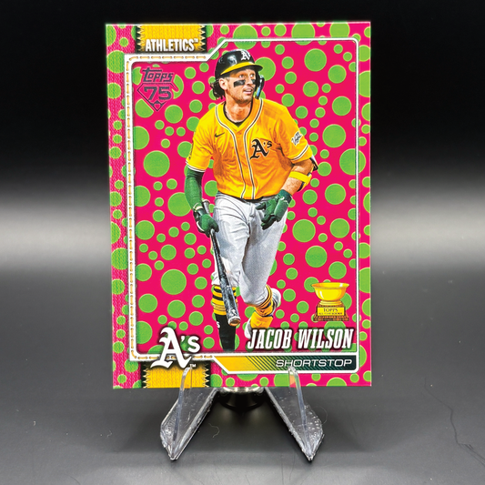 Jacob Wilson (Holiday Dots Green & Pink) - 2026 Topps #240