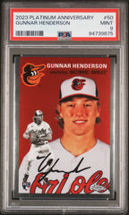 Gunnar Henderson (RC) - PSA 9 - 2023 Topps Platinum Anniversary #50